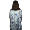 Abaya damska ANORA - Lodowy Ikat, jedwabna, tył