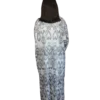 Abaya damska ANORA - Popielaty Ikat, jedwabna, tył