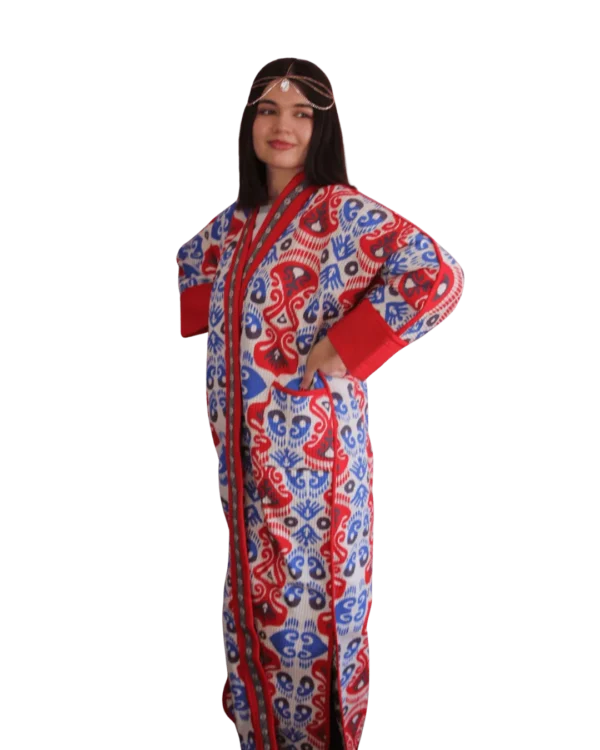 joma-maxi-brazowy-ikat-tyl-1 Joma Maxi - Brązowy Ikat, dwustronna, unikat