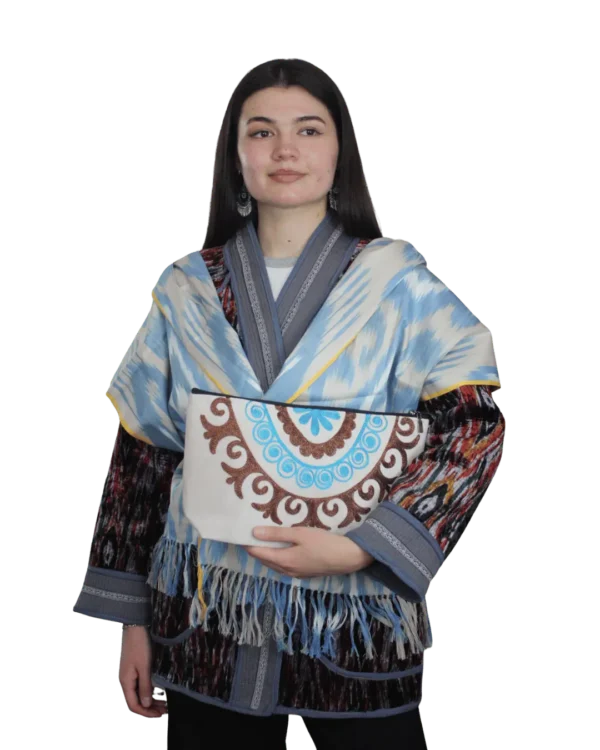 Joma Midi - Malowany Ikat, przód 1 Joma Midi Malowany Ikat ANORA - stylizacja z szalem