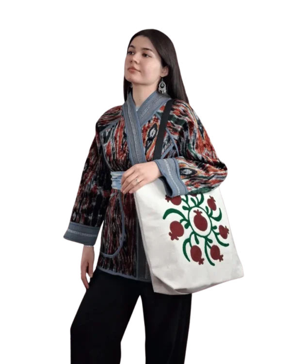 Joma Midi - Malowany Ikat, przód 3 Joma Midi Malowany Ikat ANORA - stylizacja z torebką