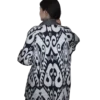 Joma Midi - Malowany Ikat, tył Joma Midi Malowany Ikat ANORA - druga strona, czarno-biały wzór
