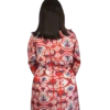 Joma Midi Rubinowy Ikat ANORA - ręcznie tkana kurtka kimono, czerwono-granatowy wzór ikat