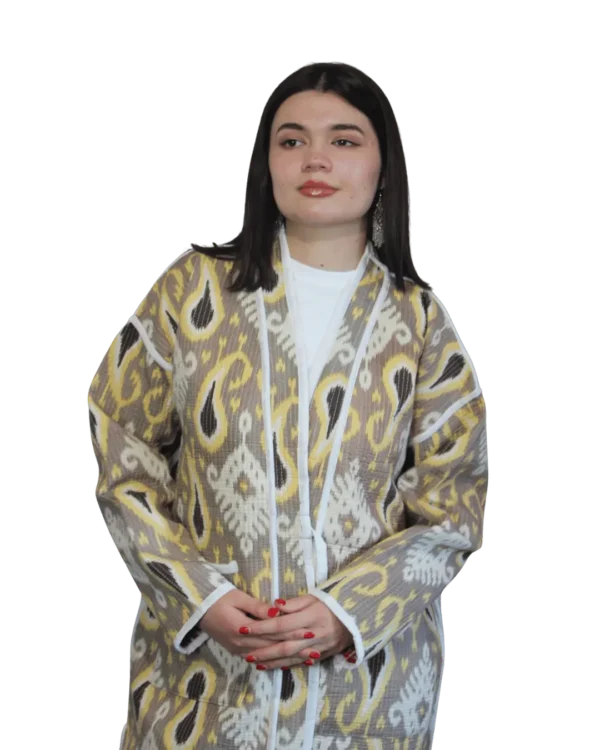 Joma Midi Rubinowy Ikat ANORA - druga strona, ujęcie przodem