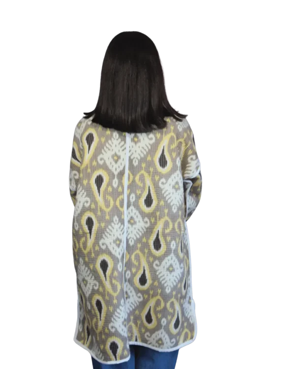 Joma Midi Rubinowy Ikat ANORA - druga strona, ujęcie z tyłu