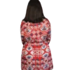 Joma Midi Szkarlatny Ikat ANORA - ujęcie z tyłu modelki