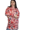 Joma Midi Szkarlatny Ikat ANORA - ujęcie ze skrzyżowanymi rękami