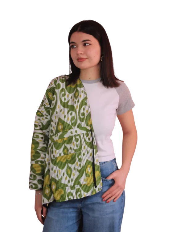 Joma Mini - Oliwkowy Ikat, dwustronna, unikat