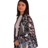 Joma Mini Zebrowy Ikat ANORA - stylizacja przodem, czarno-biały wzór ikat
